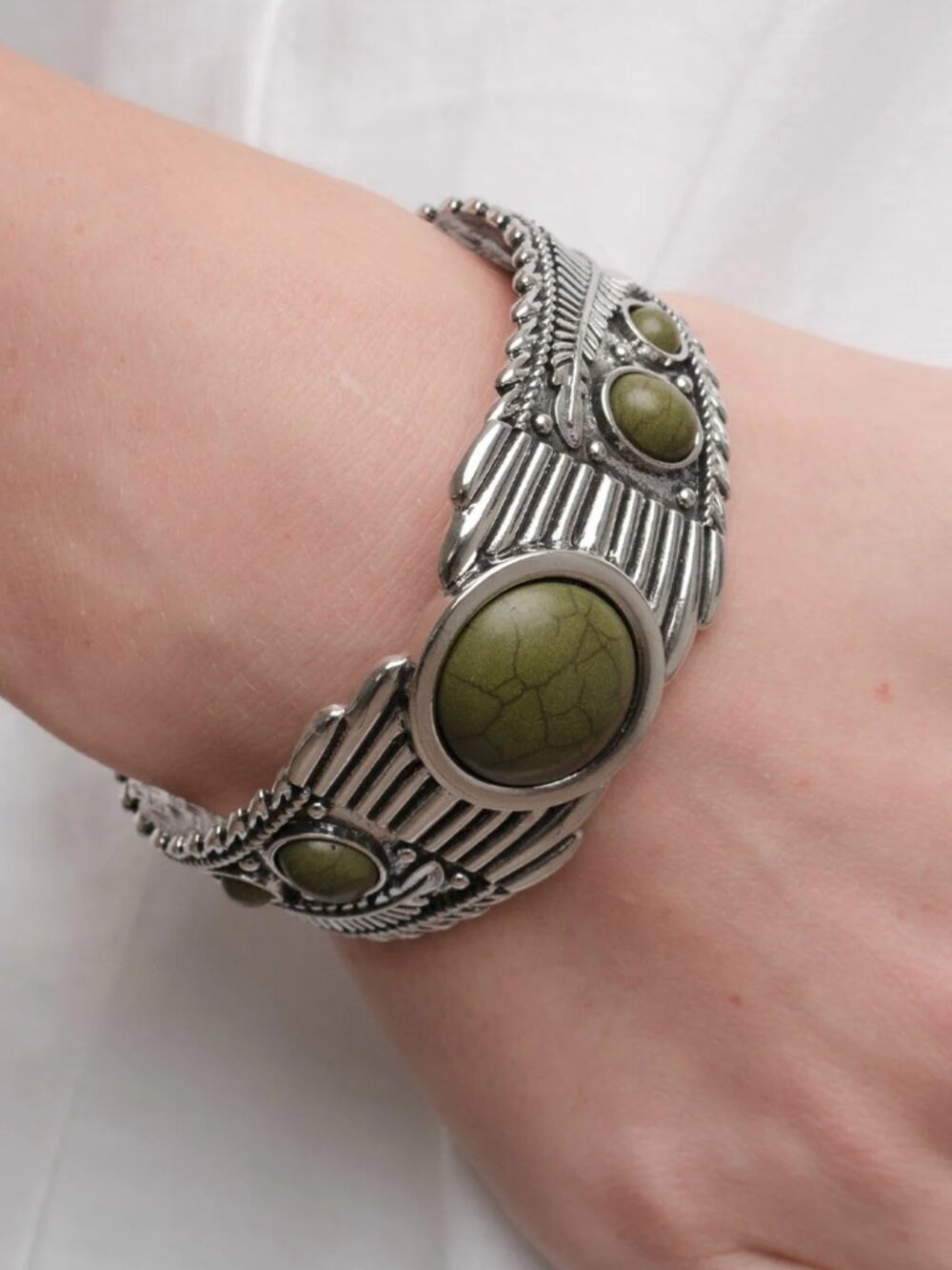 Paparazzi Jewelry Accessories - Mesquite Mesa - Green Bracelet - Vintage